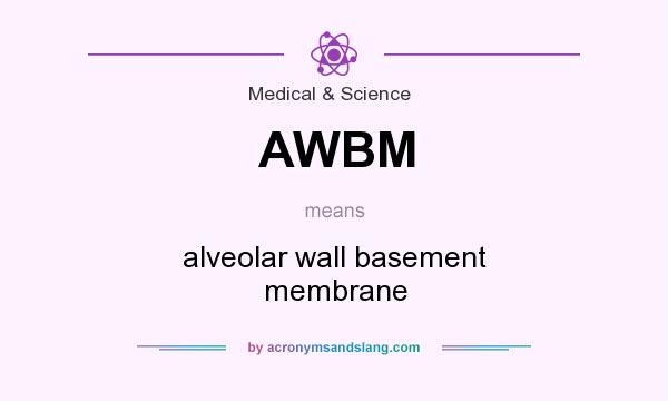 What does AWBM mean? It stands for alveolar wall basement membrane