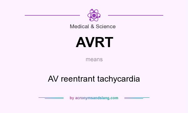 What does AVRT mean? It stands for AV reentrant tachycardia