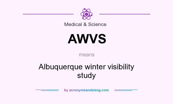 What does AWVS mean? It stands for Albuquerque winter visibility study