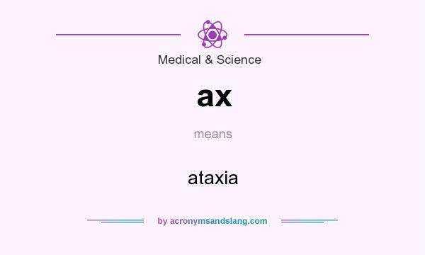 What does ax mean? It stands for ataxia