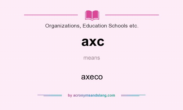 What does axc mean? It stands for axeco
