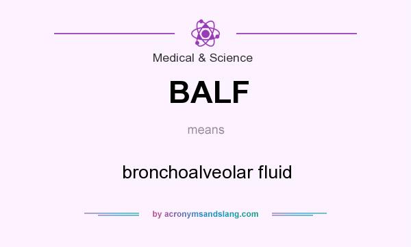 What does BALF mean? It stands for bronchoalveolar fluid