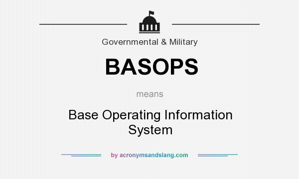 What does BASOPS mean? It stands for Base Operating Information System