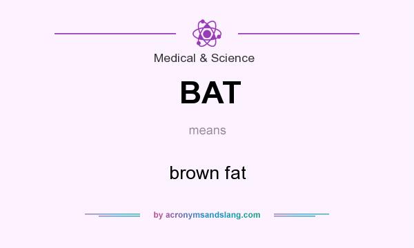 What does BAT mean? It stands for brown fat
