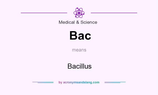 What does Bac mean? It stands for Bacillus