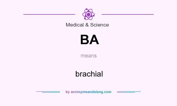 What does BA mean? It stands for brachial
