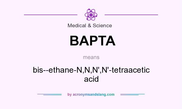 What does BAPTA mean? It stands for bis--ethane-N,N,N`,N`-tetraacetic acid