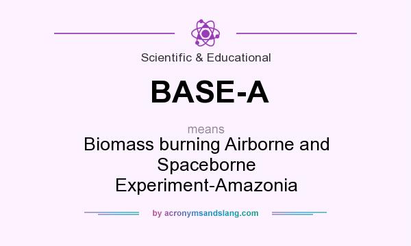 What does BASE-A mean? It stands for Biomass burning Airborne and Spaceborne Experiment-Amazonia