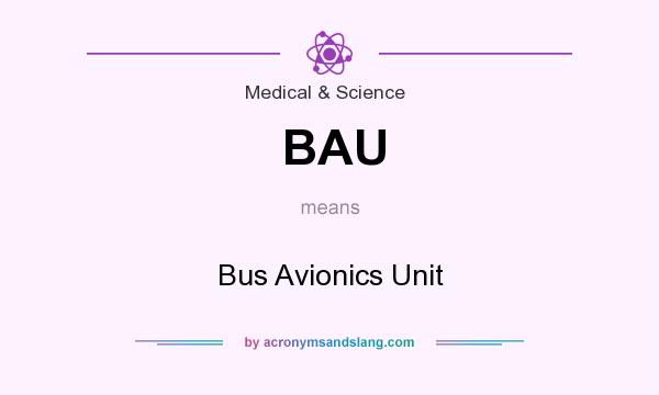 What does BAU mean? It stands for Bus Avionics Unit