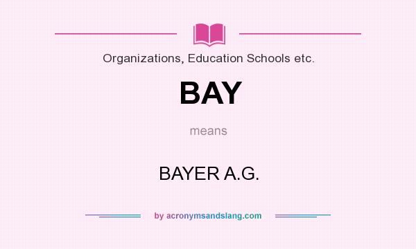 What does BAY mean? It stands for BAYER A.G.