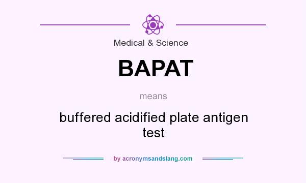 What does BAPAT mean? It stands for buffered acidified plate antigen test