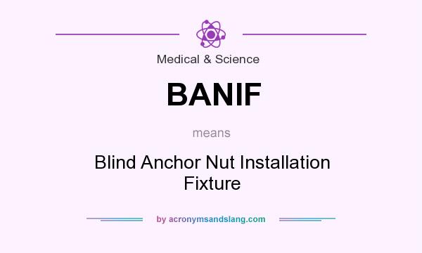 What does BANIF mean? It stands for Blind Anchor Nut Installation Fixture