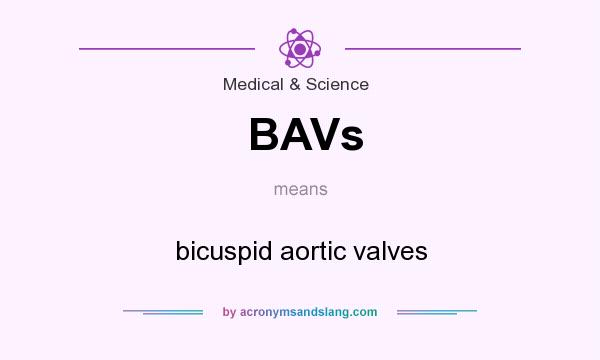 What does BAVs mean? It stands for bicuspid aortic valves