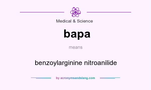 What does bapa mean? It stands for benzoylarginine nitroanilide