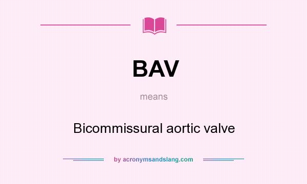 What does BAV mean? It stands for Bicommissural aortic valve