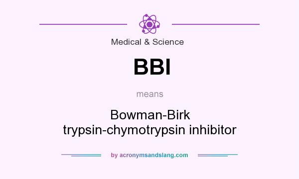 What does BBI mean? It stands for Bowman-Birk trypsin-chymotrypsin inhibitor
