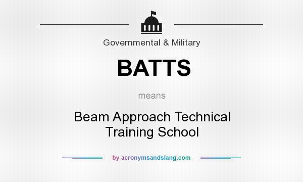 What does BATTS mean? It stands for Beam Approach Technical Training School