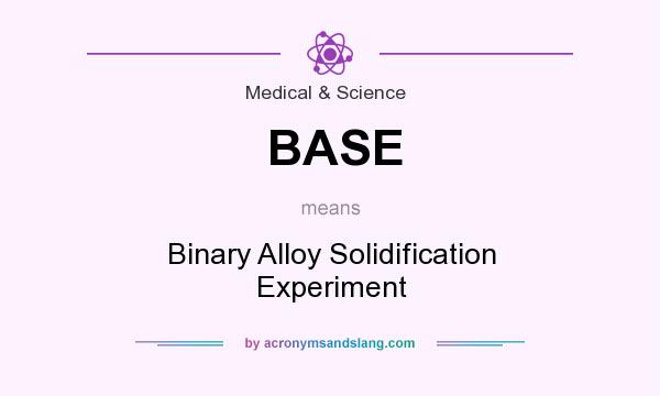 What does BASE mean? It stands for Binary Alloy Solidification Experiment