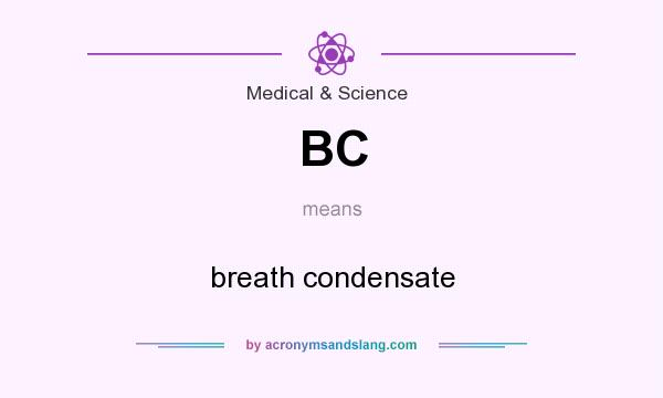What does BC mean? It stands for breath condensate