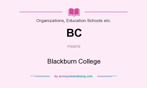 What does BC mean? It stands for Blackburn College