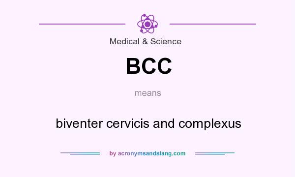 What does BCC mean? It stands for biventer cervicis and complexus