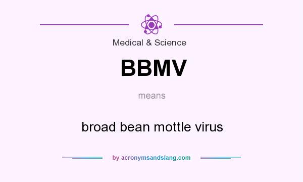 What does BBMV mean? It stands for broad bean mottle virus