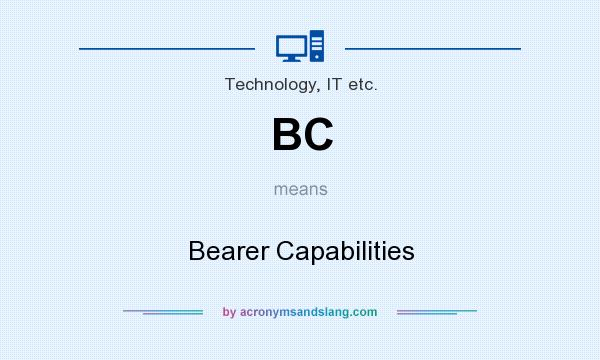 What does BC mean? It stands for Bearer Capabilities
