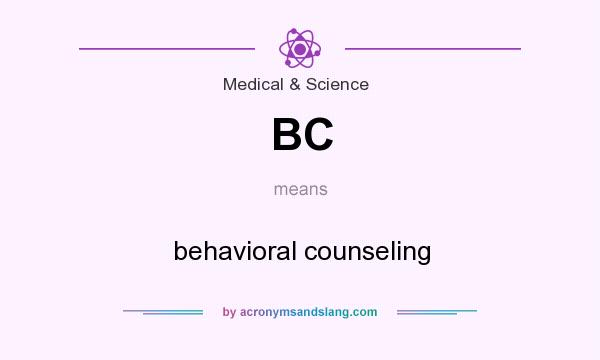 What does BC mean? It stands for behavioral counseling