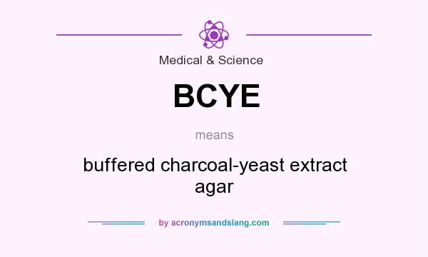 What does BCYE mean? It stands for buffered charcoal-yeast extract agar