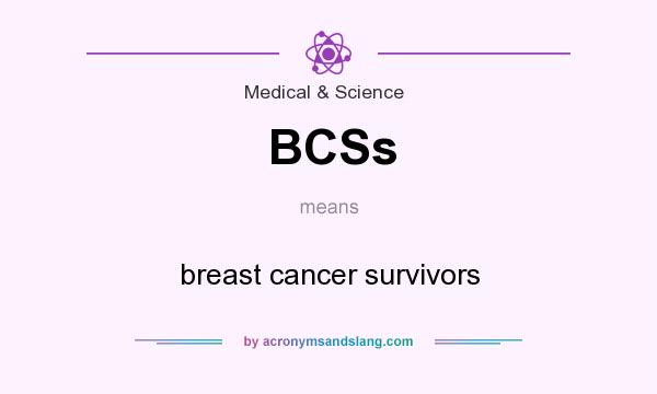 What does BCSs mean? It stands for breast cancer survivors