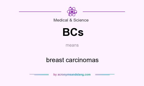 What does BCs mean? It stands for breast carcinomas