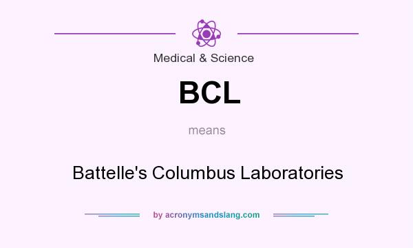What does BCL mean? It stands for Battelle`s Columbus Laboratories