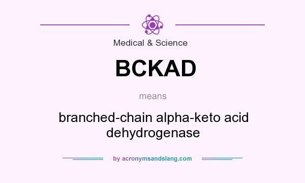 What does BCKAD mean? It stands for branched-chain alpha-keto acid dehydrogenase