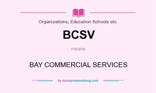 What does BCSV mean? It stands for BAY COMMERCIAL SERVICES
