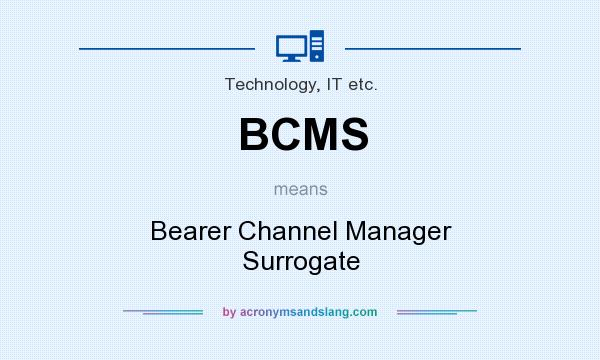 What does BCMS mean? It stands for Bearer Channel Manager Surrogate
