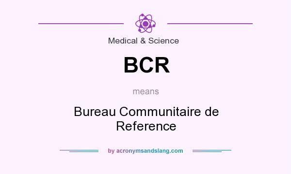 What does BCR mean? It stands for Bureau Communitaire de Reference