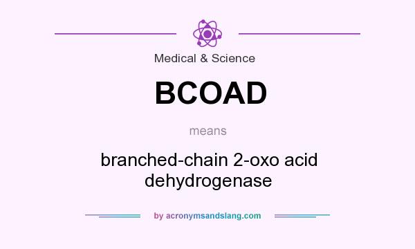 What does BCOAD mean? It stands for branched-chain 2-oxo acid dehydrogenase