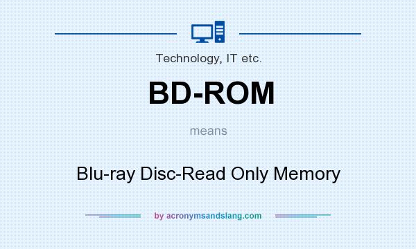 What does BD-ROM mean? It stands for Blu-ray Disc-Read Only Memory
