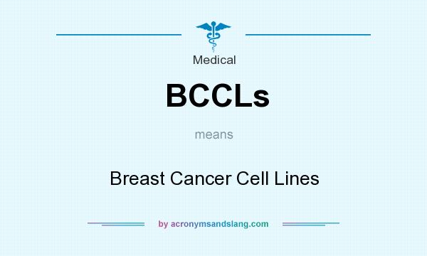 What does BCCLs mean? It stands for Breast Cancer Cell Lines
