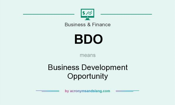 What does BDO mean? It stands for Business Development Opportunity