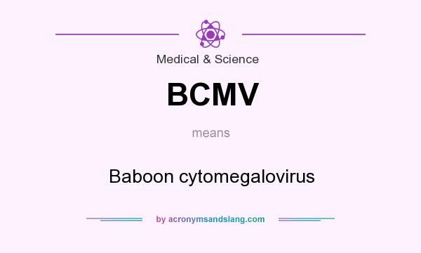 What does BCMV mean? It stands for Baboon cytomegalovirus