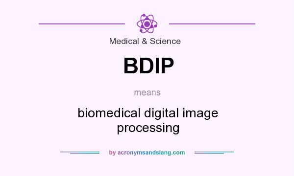 What does BDIP mean? It stands for biomedical digital image processing
