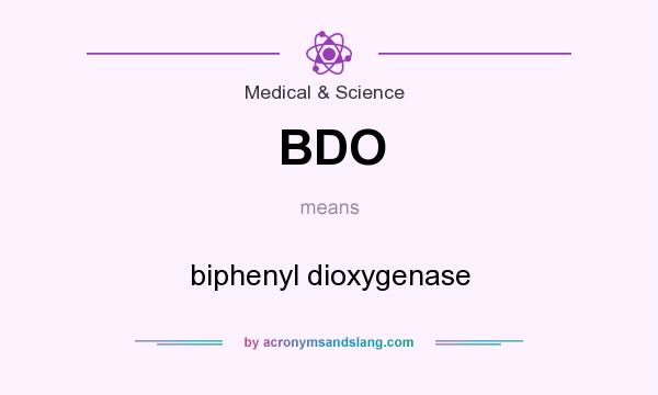 What does BDO mean? It stands for biphenyl dioxygenase