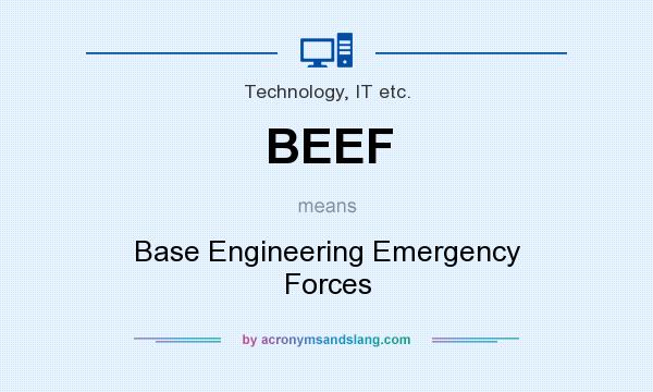 What does BEEF mean? It stands for Base Engineering Emergency Forces