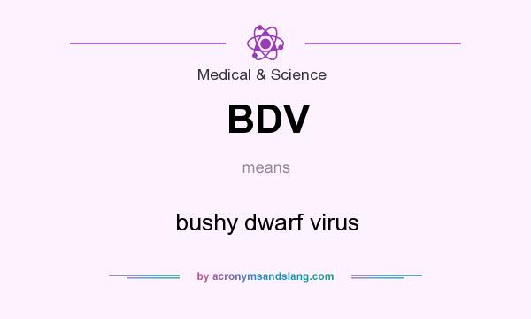 What does BDV mean? It stands for bushy dwarf virus