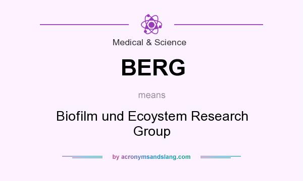 What does BERG mean? It stands for Biofilm und Ecoystem Research Group