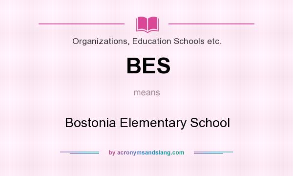 What does BES mean? It stands for Bostonia Elementary School