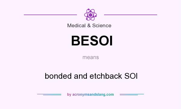 What does BESOI mean? It stands for bonded and etchback SOI