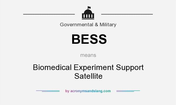 What does BESS mean? It stands for Biomedical Experiment Support Satellite