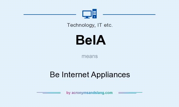 What does BeIA mean? It stands for Be Internet Appliances